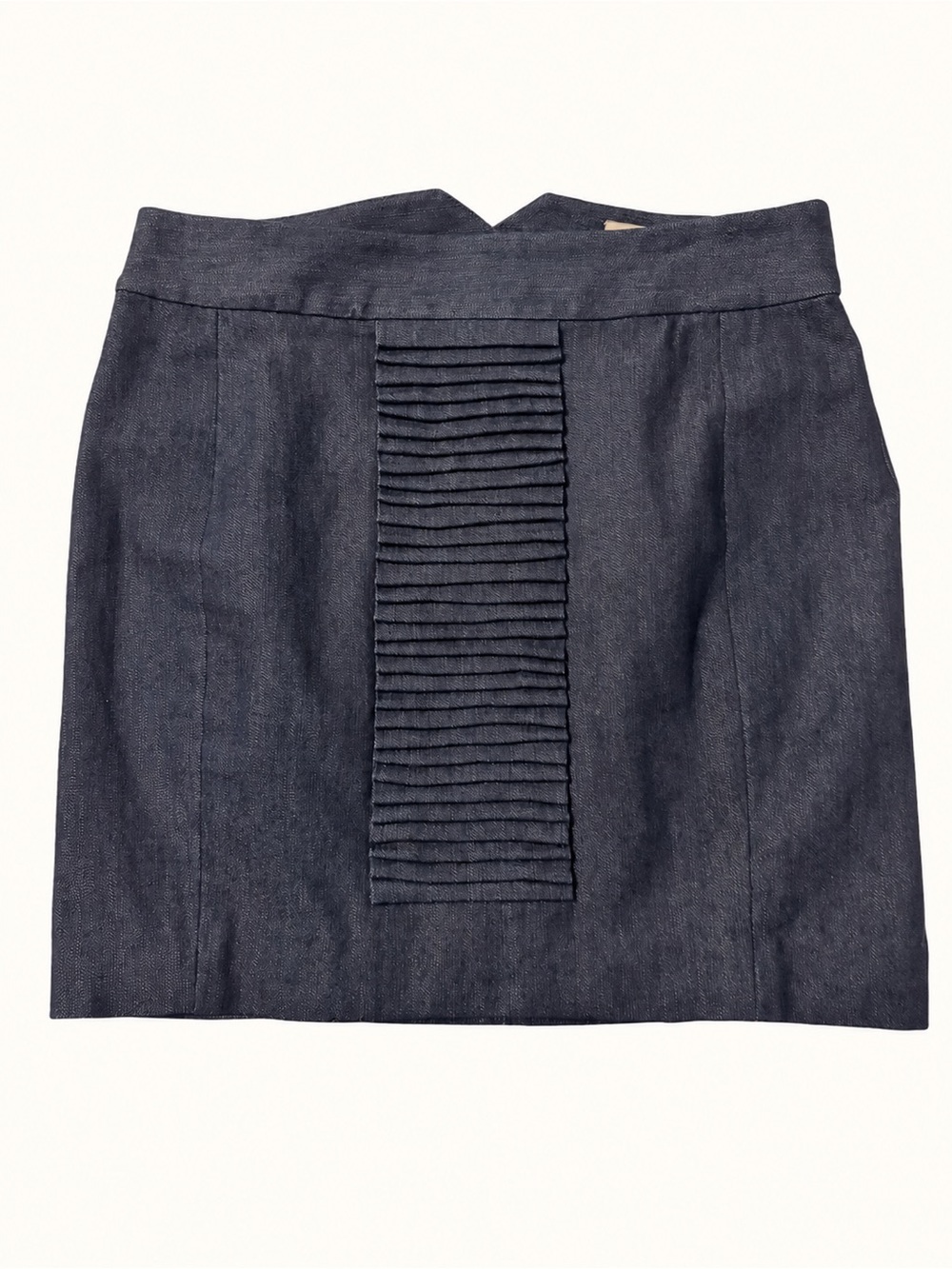 Leifsdottir by Anthropologie Navy Blue Pleated Mini Skirt Size 4 Lined